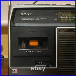 SONY CF-1600 Radio Cassette Recorder Working Vintage Japan Maintained with Case
