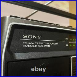 SONY CF-1600 Radio Cassette Recorder Working Vintage Japan Maintained with Case