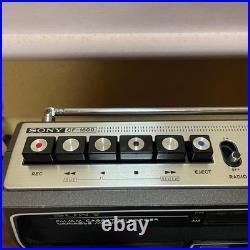 SONY CF-1600 Radio Cassette Recorder Working Vintage Japan Maintained with Case