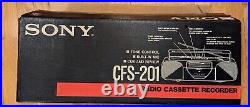 SONY CFS-201 Boxed Vintage Radio Cassette Recorder Stereo Boombox
