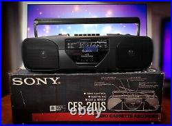 SONY CFS-201S? MINT? Open Boxed Vintage Cassette Stereo Boombox