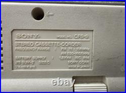 SONY CFS-9 Vintage Rare Stereo Cassette Recorder Boombox Japan Serviced Warranty