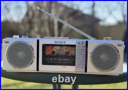 SONY CFS-9 Vintage Rare Stereo Cassette Recorder Boombox Japan Serviced Warranty