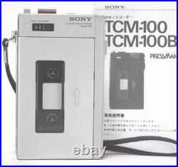 SONY Pressman TCM-100 Cassette Recorder Serviced Fully Working Vintage Japan