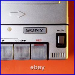 SONY TC-1100 Portable Cassette Recorder Music Speech Vintage Fully Functional