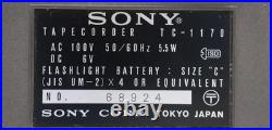 SONY TC-1170 Portable Stereo Cassette Recorder Vintage Serviced FullyFunction