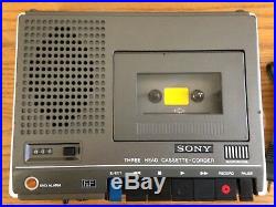 SONY TC-142 VINTAGE! Three head Portable Cassette Recorder. WORKING GREAT