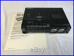 SONY TC-D5M Vintage Professional Cassette Recorder Pro Commercial with manual