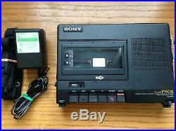 SONY TC-D5PROII VINTAGE Portable Cassette Recorder. WORKING GREAT+SONY ADAPTER