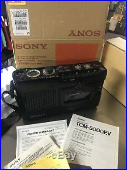 SONY TCM 5000EV PROFESSIONAL CASSETTE RECORDER NEW With BOX & INSTRUCTIONS VINTAGE