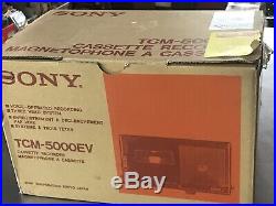 SONY TCM 5000EV PROFESSIONAL CASSETTE RECORDER NEW With BOX & INSTRUCTIONS VINTAGE