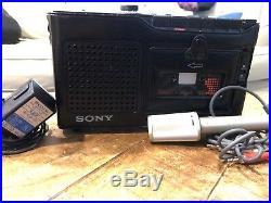 SONY TCM-5000EV Professional three head Portable Cassette Recorder+Vintage Mic