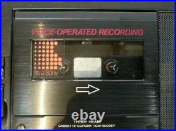 SONY TCM-5000EV Vintage 3 Head Portable Cassette Recorder withCase