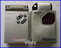 SONY Walkman WM-R2 Vintage Cassette Player Old Recorder wm R II Carrying case