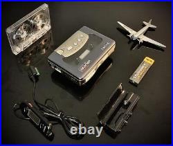 SONY Walkman WM-RX707 Black Portable Cassette Player Used Vintage