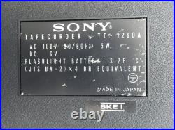 SONY cassette tape recorder TC-1260A Good working 1972 Japan retro vintage old SONY cassette tape recorder TC-1260A Good working 1972 Japan retro vintage old