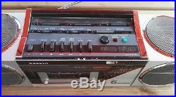 Sanyo Ghettoblaster Boombox M 7735 Radio Cassette Recorder Vintage Cube