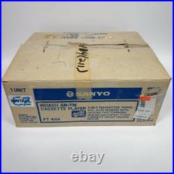 Sanyo Indash AM/FM Cassette Player FT 489 Open Box New Vtg