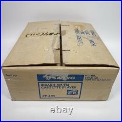 Sanyo Indash AM/FM Cassette Player FT 489 Open Box New Vtg