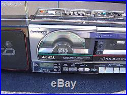 Sanyo M CD40 CD Portable Radio Cassette Recorder Vintage Boombox Made In Japan N