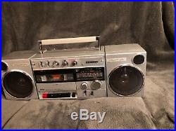 Sanyo M-V40K 4 Band Radio/Stereo Cassette Recorder Vintage Boombox Ghettoblaster