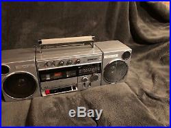 Sanyo M-V40K 4 Band Radio/Stereo Cassette Recorder Vintage Boombox Ghettoblaster