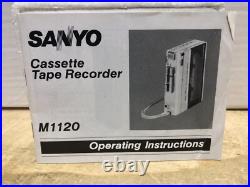 Sanyo M1120 Vintage Walkman Cassette Recorder Mint With Box