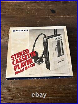 Sanyo M4430 Cassette Player Vintage Walkman. New Old Stock Open Box