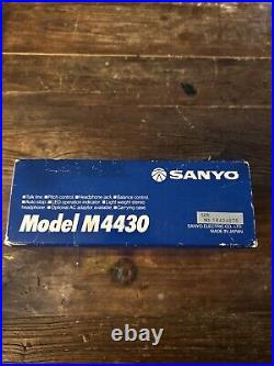 Sanyo M4430 Cassette Player Vintage Walkman. New Old Stock Open Box