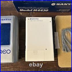 Sanyo M4430 Cassette Player Vintage Walkman. New Old Stock Open Box