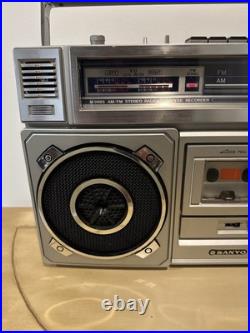 Sanyo M9965 80's Vintage Boombox Stereo Cassette Tape Deck Radio Tested Works
