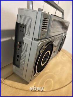 Sanyo M9965 80's Vintage Boombox Stereo Cassette Tape Deck Radio Tested Works