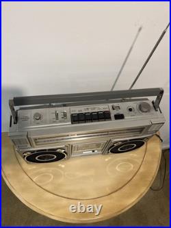 Sanyo M9965 80's Vintage Boombox Stereo Cassette Tape Deck Radio Tested Works Sanyo M9965 80's Vintage Boombox Stereo Cassette Tape Deck Radio Tested Works