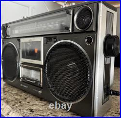 Sanyo M9994 Vintage Boombox AM/FM Cassette Recorder Portable Radio For Parts Sanyo M9994 Vintage Boombox AM/FM Cassette Recorder Portable Radio For Parts