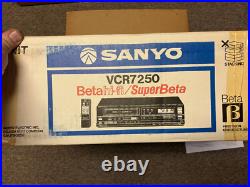 Sanyo VCR 7250 Super Beta Hi-Fi Video Cassette Recorder Vintage READ