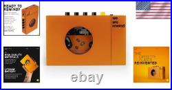 Serge Vintage Bluetooth Cassette Player & Recorder Portable Tape Deck Orange