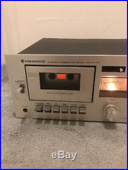 Serviced Kenwood KX-830 Vintage Stereo Tape Cassette Deck Player Recorder Silver
