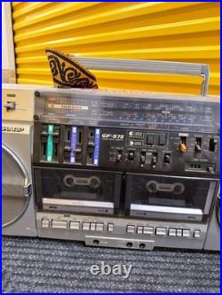 Sharp GF-575ZB Vintage Boombox Dual Cassette Stereo Radio Japan For Parts Repair