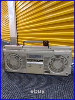 Sharp GF-575ZB Vintage Boombox Dual Cassette Stereo Radio Japan For Parts Repair