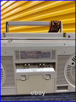 Sharp GF-575ZB Vintage Boombox Dual Cassette Stereo Radio Japan For Parts Repair
