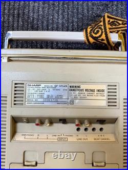 Sharp GF-575ZB Vintage Boombox Dual Cassette Stereo Radio Japan For Parts Repair