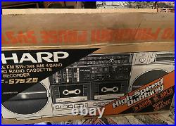 Sharp GF-575ZB Vintage Cassette Stereo Tape Recorder Boombox Searcher Brand NEW