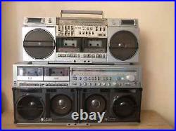 Sharp GF-777 Vintage Cassette Recorder Radio Boombox, Ghettoblaster. Works