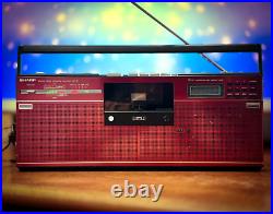 Sharp GF-8? RaRe? Vintage Stereo Cassette Radio Boombox Red Edition