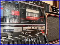 Sharp GF 800 black Vintage Boombox Casette Tape Recorder