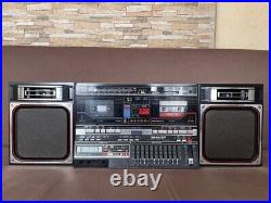 Sharp GF 800 black Vintage Boombox Casette Tape Recorder