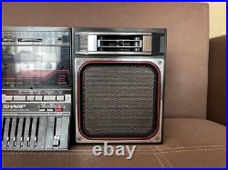 Sharp GF 800 black Vintage Boombox Casette Tape Recorder