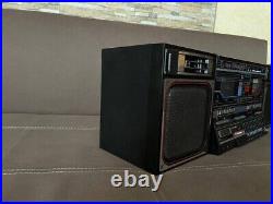 Sharp GF 800 black Vintage Boombox Casette Tape Recorder