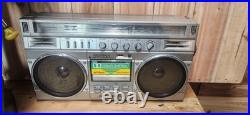 Sharp GF-8989II Silver Boombox Fully Functional-Everything Works vintage 80s