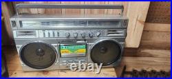 Sharp GF-8989II Silver Boombox Fully Functional-Everything Works vintage 80s